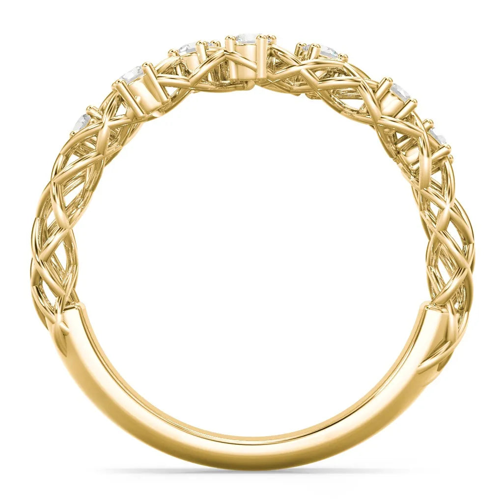 Stones Woven in Love Wedding Ring