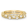 Stones Woven in Love Wedding Ring